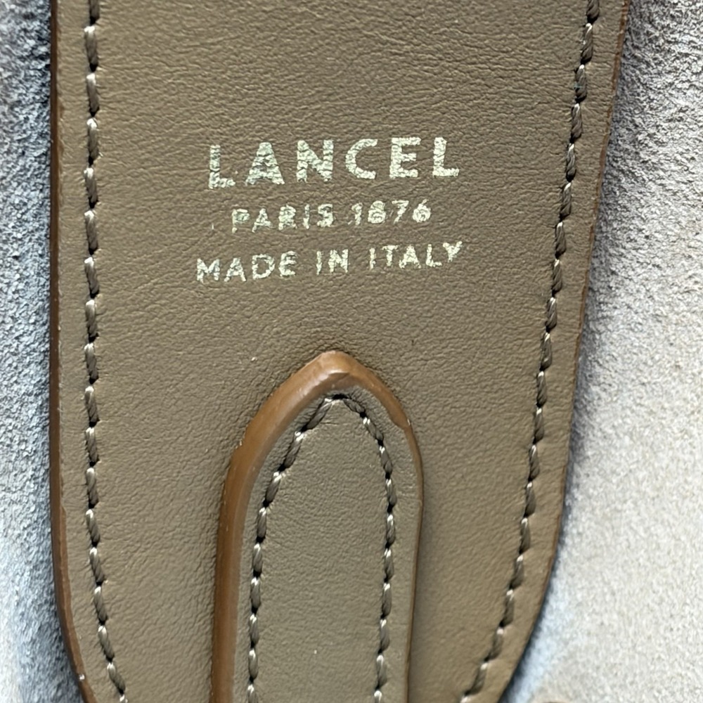 Lancel Cheri Bucket Bag Camel Leather Drawstring‎ Shoulder Bag Italy NWOT Pouch - Picture 3 of 13